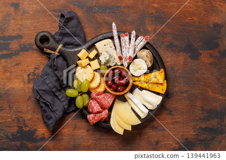 Cheese and meat assortment for wine Cheese and meat assortment for wine 139441963