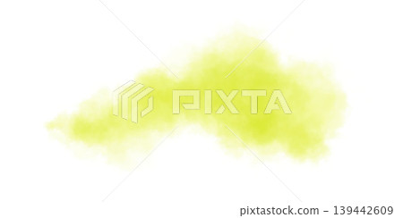 Yellow green watercolor cloud shape on white background for abstract design and creative art projects Yellow green watercolor cloud shape on white background for abstract design and creative art projects 139442609
