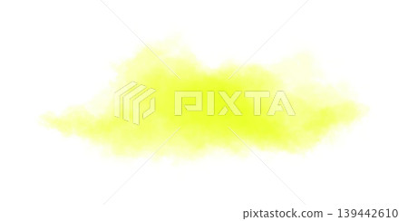 Yellow watercolor cloud on white background, abstract artistic element for design, template, background or banner Yellow watercolor cloud on white background, abstract artistic element for design, template, background or banner 139442610