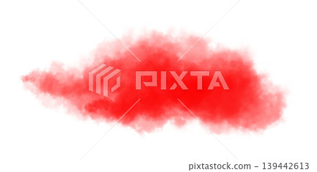 Red watercolor cloud shape on white background for abstract design, digital art, backgrounds and creative templates Red watercolor cloud shape on white background for abstract design, digital art, backgrounds and creative templates 139442613