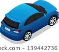 Modern hatchback isometric car vector illustration 139442736