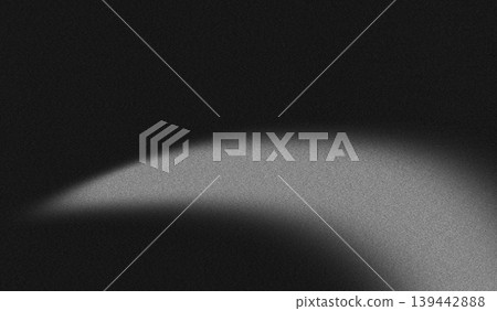 Grainy noise texture with curved light and shadow gradient in black and white. Abstract background for design, overlay, and digital effects Grainy noise texture with curved light and shadow gradient in black and white. Abstract background for design, overlay, and digital effects 139442888