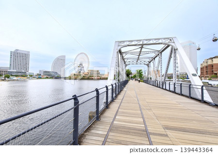 Yokohama City, Port Bridge No. 1 on the Kishamichi (railway path) Yokohama City, Port Bridge No. 1 on the Kishamichi (railway path) 139443364