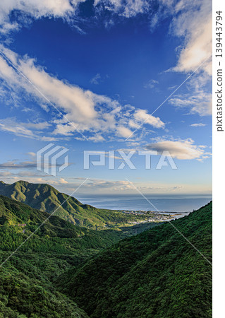 Early morning view of Miyanoura from the forest observation deck on Yakushima Island Early morning view of Miyanoura from the forest observation deck on Yakushima Island 139443794