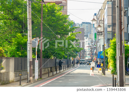 Streetscape of Kagurazaka, Tokyo: Hondori Yokocho 139443806
