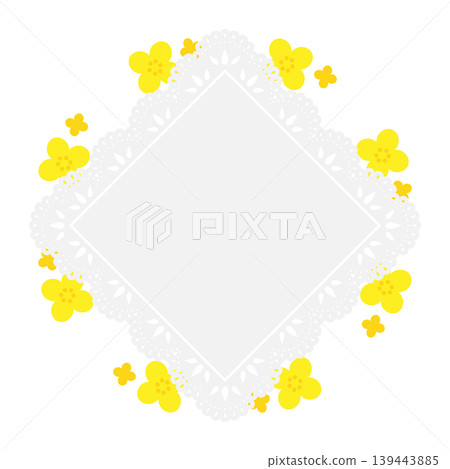 油菜花鑽石蕾絲邊框 油菜花鑽石蕾絲邊框 139443885