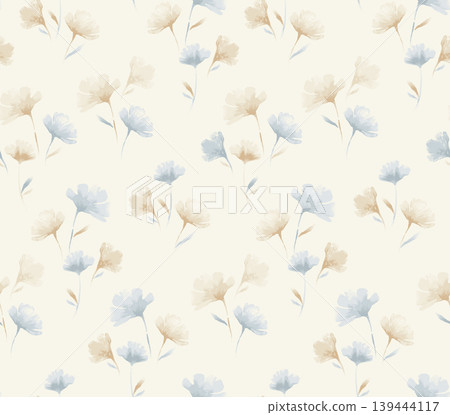 Soft dreamy watercolor floral seamless patterns collection Soft dreamy watercolor floral seamless patterns collection 139444117