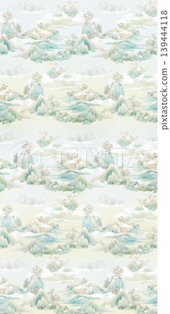 Soft dreamy watercolor floral seamless patterns collection 139444118
