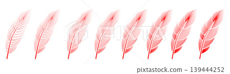 Collection of feather illustration, drawing, engraving, ink line art Collection of feather illustration, drawing, engraving, ink line art 139444252