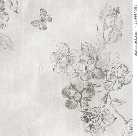 Collection of elegant muted floral and botanical seamless patterns 139444595