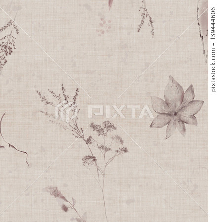 Collection of elegant muted floral and botanical seamless patterns 139444606