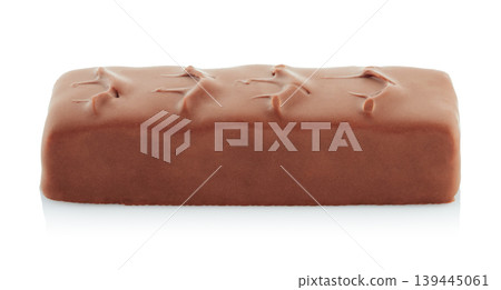 Chocolate bar isolated on transparent background with full focus. Sweet dessert snack concept perfect for food design, packaging, advertising, and commercial projects Chocolate bar isolated on transparent background with full focus. Sweet dessert snack concept perfect for food design, packaging, advertising, and commercial projects 139445061