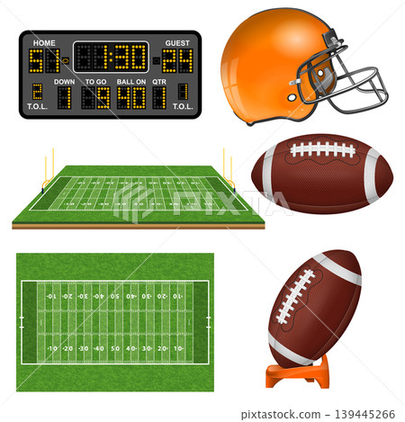American Football Realistic Icons American Football Realistic Icons 139445266