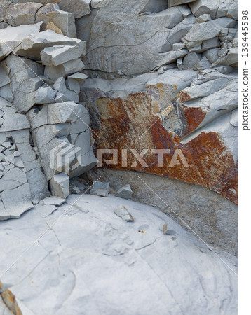 millions-of-years-old rock surface at the Bulgarian Black Sea coast. millions-of-years-old rock surface at the Bulgarian Black Sea coast. 139445598