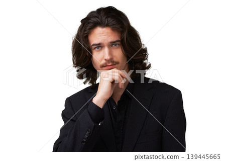 Fashion suit, studio confidence or man portrait in formal outfit, attire or pride in fancy, elegant or classy apparel. Smart clothes, vogue headshot pose or classic model attitude on white background Fashion suit, studio confidence or man portrait in formal outfit, attire or pride in fancy, elegant or classy apparel. Smart clothes, vogue headshot pose or classic model attitude on white background 139445665