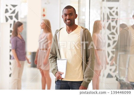 Business, man and portrait with smile or creative for collaboration, planning and research at workplace. Person, face or employee and teamwork for strategy, entrepreneur and happy for career at work Business, man and portrait with smile or creative for collaboration, planning and research at workplace. Person, face or employee and teamwork for strategy, entrepreneur and happy for career at work 139446099
