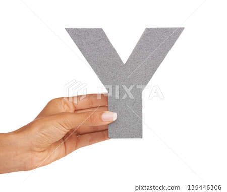 Hands, alphabet and capital letter Y in studio isolated on a white background mockup. Person, font and closeup of sign for typo, communication or learning language, character or show uppercase icon Hands, alphabet and capital letter Y in studio isolated on a white background mockup. Person, font and closeup of sign for typo, communication or learning language, character or show uppercase icon 139446306