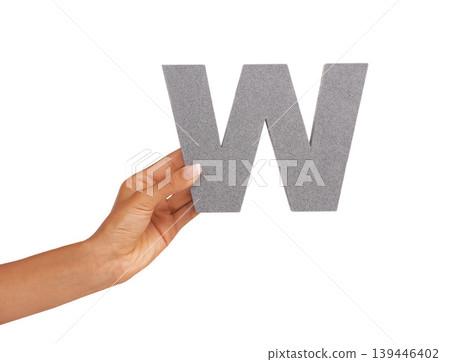 Hands, font and capital letter w in studio isolated on a white background mockup space. Fingers, alphabet and closeup of sign for typo, communication or learning language, character or uppercase icon Hands, font and capital letter w in studio isolated on a white background mockup space. Fingers, alphabet and closeup of sign for typo, communication or learning language, character or uppercase icon 139446402