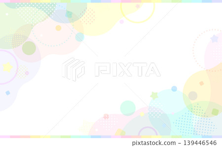 Rainbow-colored pastel pop abstract transparent frame 1_horizontal Rainbow-colored pastel pop abstract transparent frame 1_horizontal 139446546