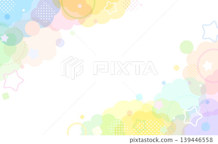 Rainbow-colored pastel pop fluffy transparent frame 1_horizontal Rainbow-colored pastel pop fluffy transparent frame 1_horizontal 139446558