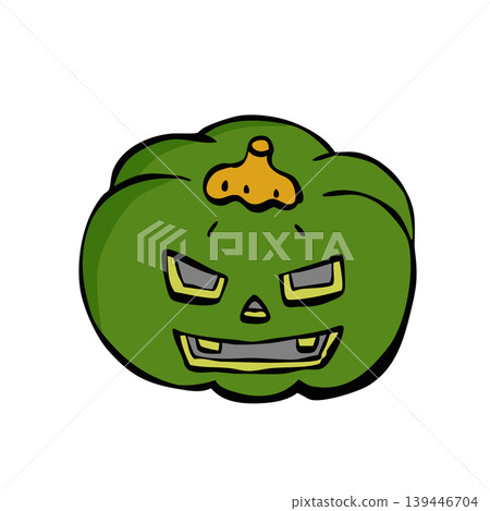 Halloween materials and design parts: Ghost pumpkin Halloween materials and design parts: Ghost pumpkin 139446704