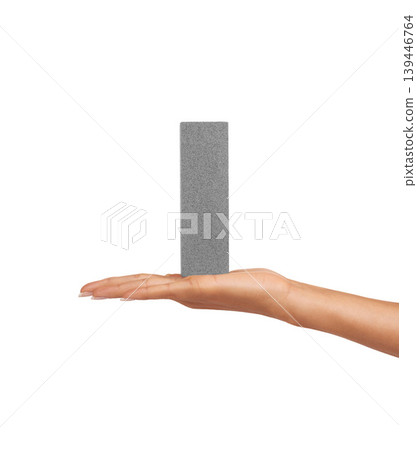 Hand of woman, capital letter I and presentation of vowel isolated on white background. Character, font and palm showing English alphabet typeface for communication, reading and writing in studio. Hand of woman, capital letter I and presentation of vowel isolated on white background. Character, font and palm showing English alphabet typeface for communication, reading and writing in studio. 139446764