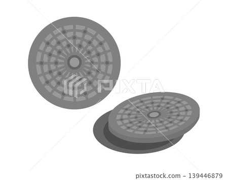 Manhole cover illustration Manhole cover illustration 139446879