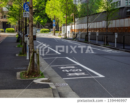 One-way streets in government district and designated parking areas for cargo vehicles; parking meters installed. One-way streets in government district and designated parking areas for cargo vehicles; parking meters installed. 139446997