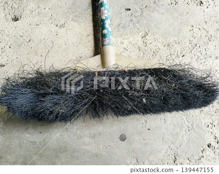 Detail of a dirty old broom Detail of a dirty old broom 139447155