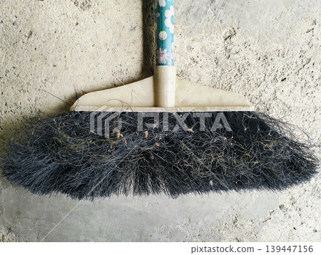 Detail of a dirty old broom 139447156