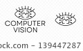 Computer vision and artificial intelligence, graphic design. Neural network, ai training and machine learning, vector design and illustration 139447287