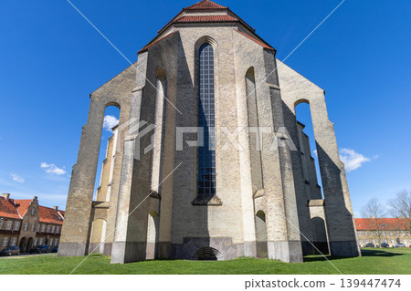 Grundtvig Church facade in Copenhagen Denmark Grundtvig Church facade in Copenhagen Denmark 139447474