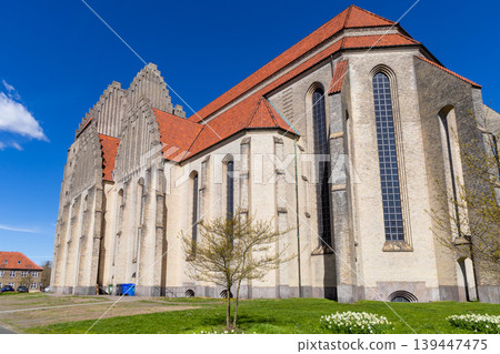 Grundtvig Church facade in Copenhagen Denmark Grundtvig Church facade in Copenhagen Denmark 139447475