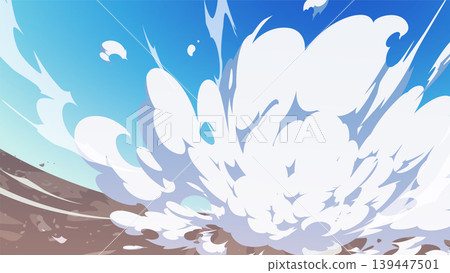 一幅風景插圖,煙霧、天空和地面向後移動_16:9 一幅風景插圖,煙霧、天空和地面向後移動_16:9 139447501