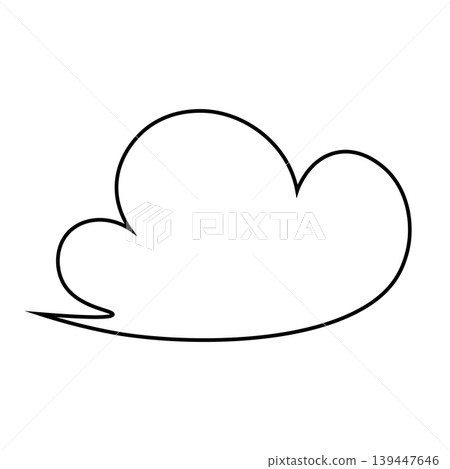 簡單的雲朵形對話框插圖素材(白色背景) 簡單的雲朵形對話框插圖素材(白色背景) 139447646