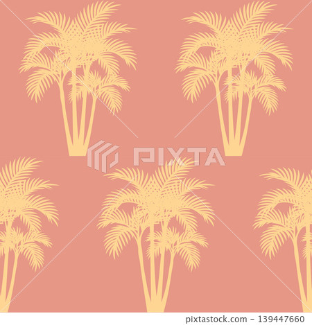 Tropical Palm Tree Seamless Pattern Tropical Palm Tree Seamless Pattern 139447660