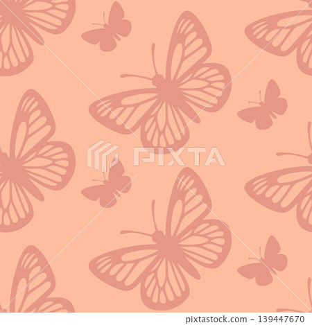 Overlapping Butterfly Seamless Pattern Overlapping Butterfly Seamless Pattern 139447670