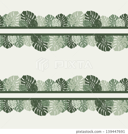 Leaf Border Stripe Pattern Leaf Border Stripe Pattern 139447691