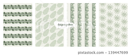 Elegant Leaf and Geometric Backgrounds for Surface Design Elegant Leaf and Geometric Backgrounds for Surface Design 139447699