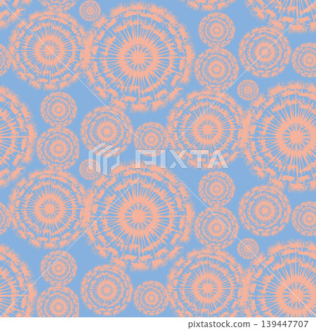 Intricate blue and orange mandala background Intricate blue and orange mandala background 139447707