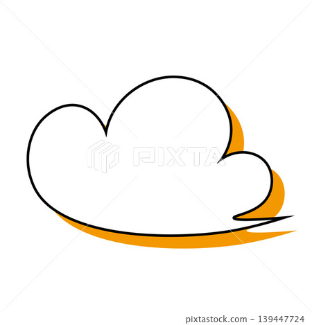 簡單的雲朵形對話框插圖素材(白色背景) 簡單的雲朵形對話框插圖素材(白色背景) 139447724