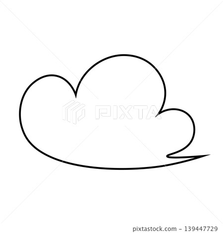 簡單的雲朵形對話框插圖素材(白色背景) 簡單的雲朵形對話框插圖素材(白色背景) 139447729