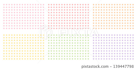 Set of 6 muted pastel dots Set of 6 muted pastel dots 139447798