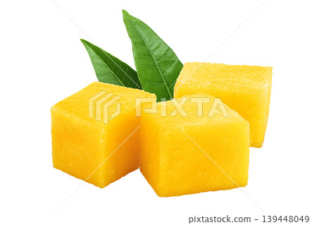 mango slices isolated on white background with full depth of field mango slices isolated on white background with full depth of field 139448049