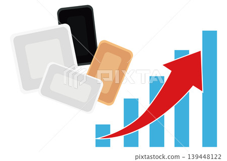 Infographic illustration showing price increases and price hikes for food trays. Infographic illustration showing price increases and price hikes for food trays. 139448122