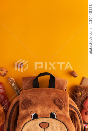 School Capybara Themed Stationery and Accessories Flat Lay School Capybara Themed Stationery and Accessories Flat Lay 139448128