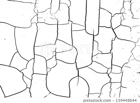Cracked paint texture on white surface with irregular fractured lines in distressed grunge background Cracked paint texture on white surface with irregular fractured lines in distressed grunge background 139448644