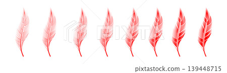 Collection of feather illustration, drawing, engraving, ink line art 139448715