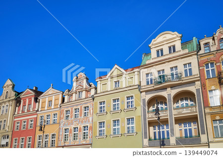 Townhouses on Poznan Old Market Square, Poland. 139449074