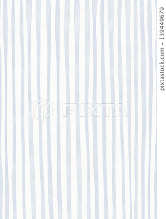 Watercolor baby blue vertical stripe abstract background hand painted seamless digital paper pattern. Illustration for design, print, fabric, background. 139449679